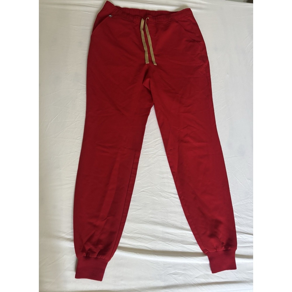 Figs Womens Red Technical Collection Scrub Joggers Size M Medical Nurse Tech
